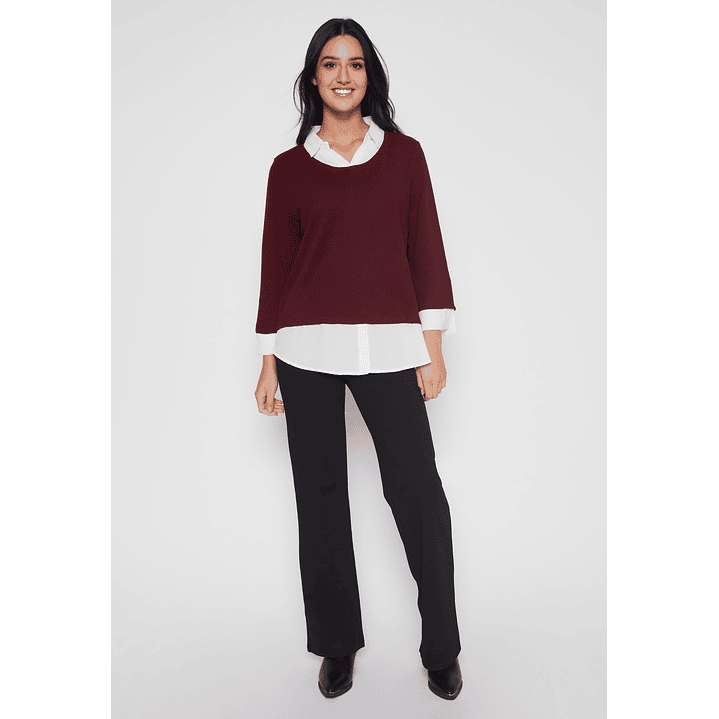 Sweater Chic Mujer Burdeo Familyshop 2