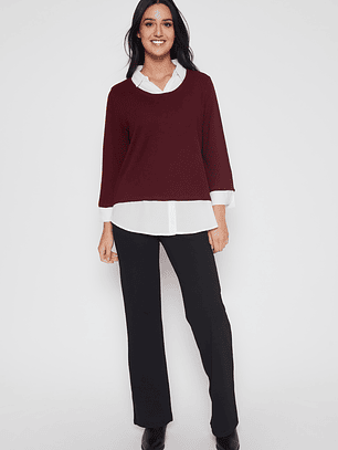 Sweater Chic Mujer Burdeo Familyshop