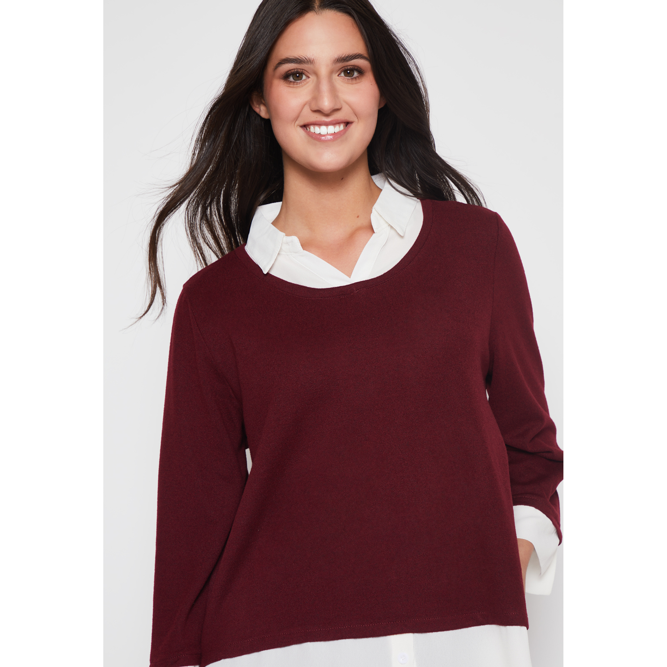 Sweater Chic Mujer Burdeo Familyshop 4