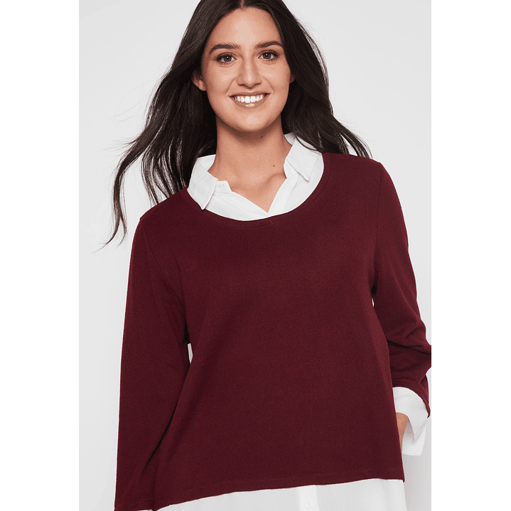 Sweater Chic Mujer Burdeo Familyshop 4