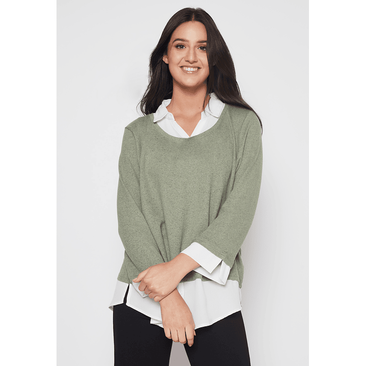 Sweater Chic Mujer Verde Familyshop 1