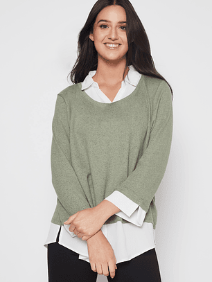 Sweater Chic Mujer Verde Familyshop