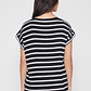 Polera Rayada Mujer Negro Familyshop - Miniatura 3