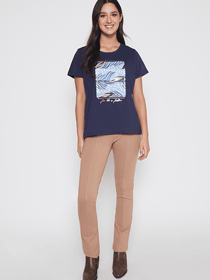 Polera Blue Flow Mujer Azul Familyshop