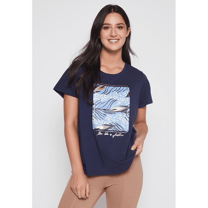 Polera Blue Flow Mujer Azul Familyshop 1