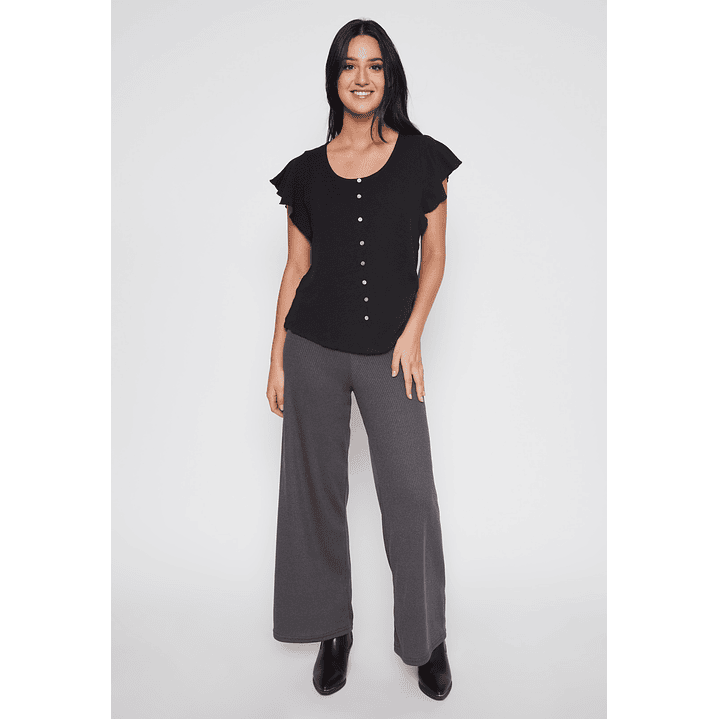 Pantalón Wide Leg Mujer Gris Familyshop 2