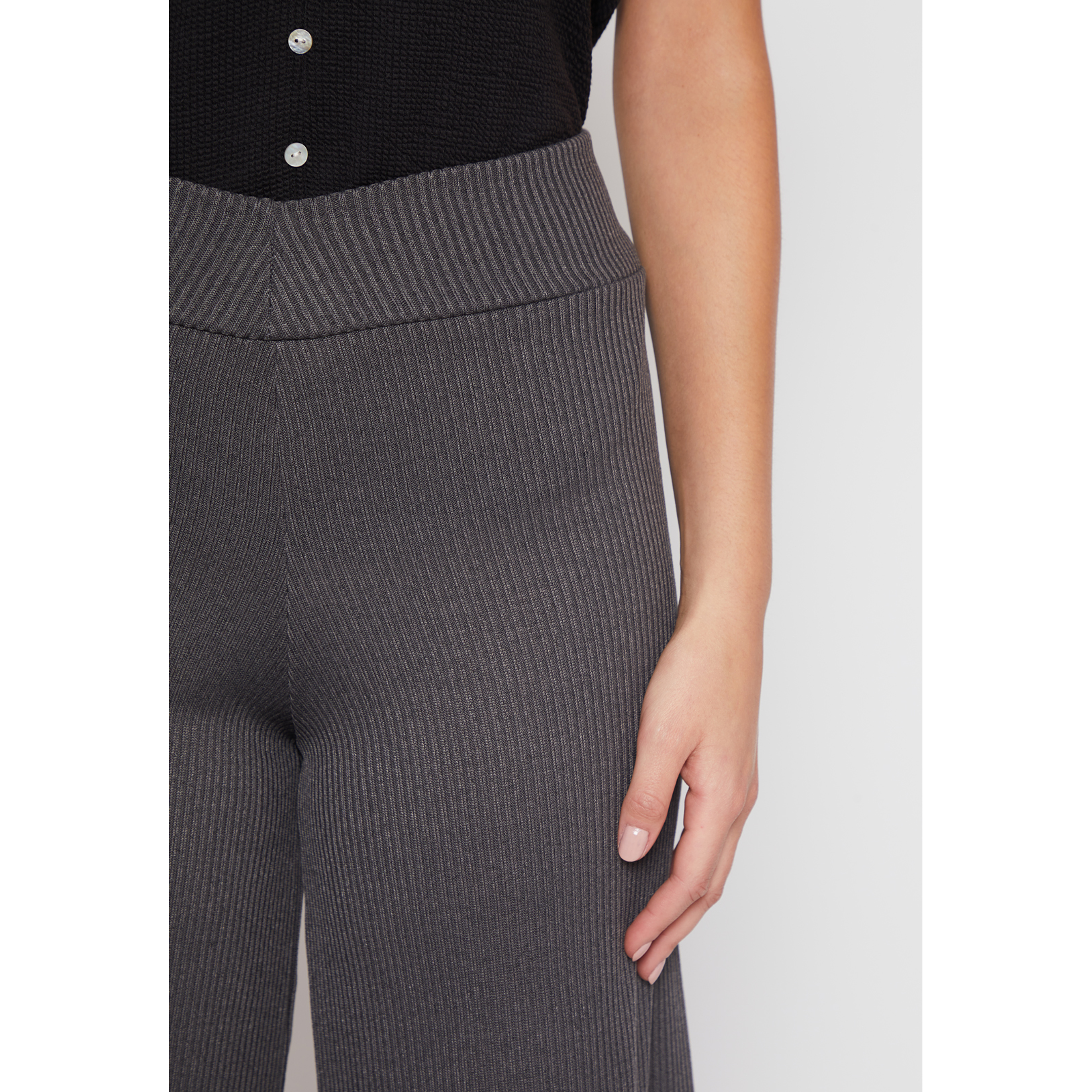 Pantalón Wide Leg Mujer Gris Familyshop 4