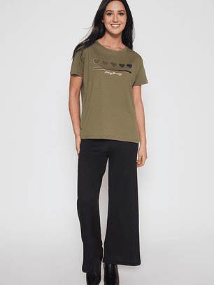 Pantalón Wide Leg Tejido Mujer Negro Familyshop