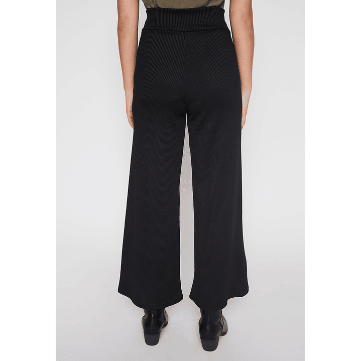 Pantalón Wide Leg Tejido Mujer Negro Familyshop 3