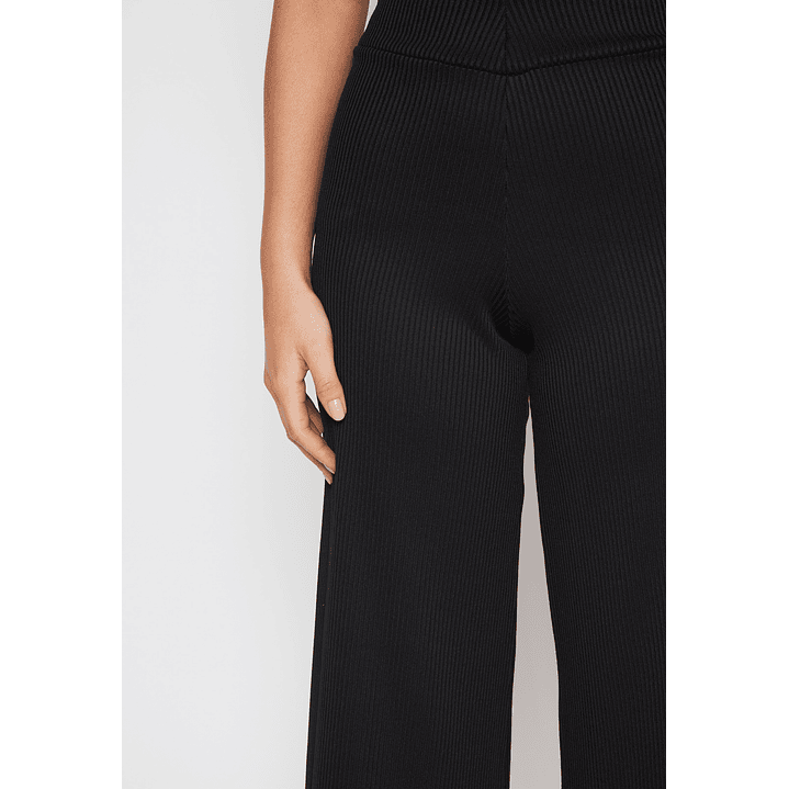 Pantalón Wide Leg Tejido Mujer Negro Familyshop 4