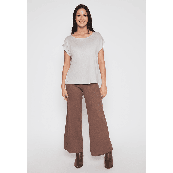 Pantalón Wide Leg Mujer Café Familyshop 2