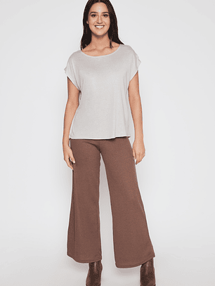 Pantalón Wide Leg Mujer Café Familyshop