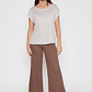 Pantalón Wide Leg Mujer Café Familyshop - Miniatura 2