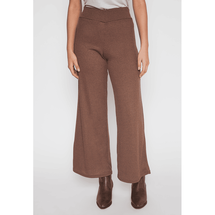 Pantalón Wide Leg Mujer Café Familyshop 1