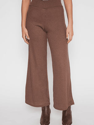 Pantalón Wide Leg Mujer Café Familyshop