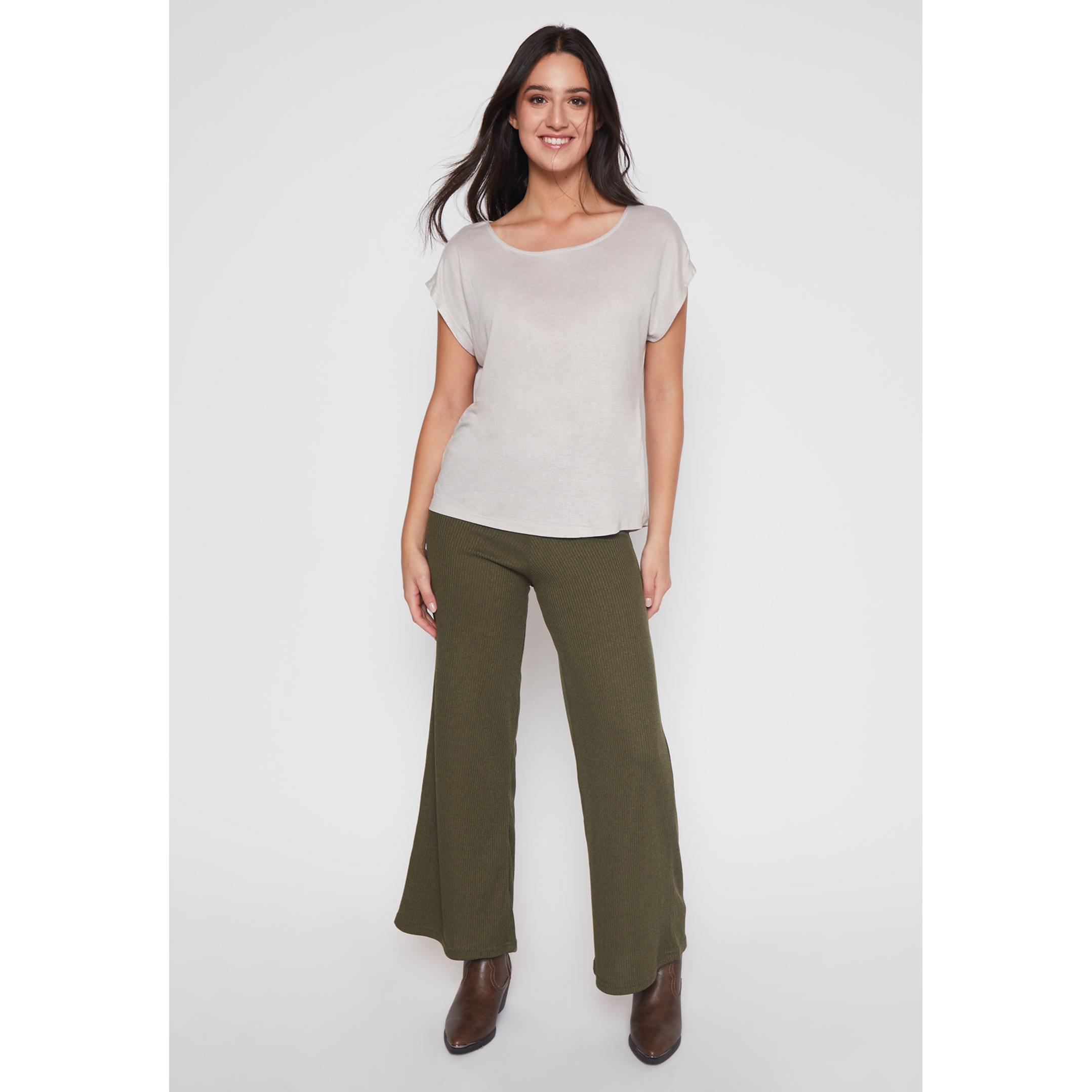 Pantalón Wide Leg Mujer Verde Familyshop 2