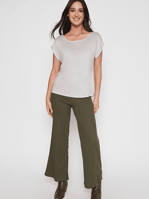 Pantalón Wide Leg Mujer Verde Familyshop