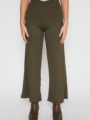 Pantalón Wide Leg Mujer Verde Familyshop