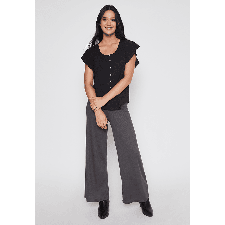 Polera Vuelo Mujer Negro Familyshop 2