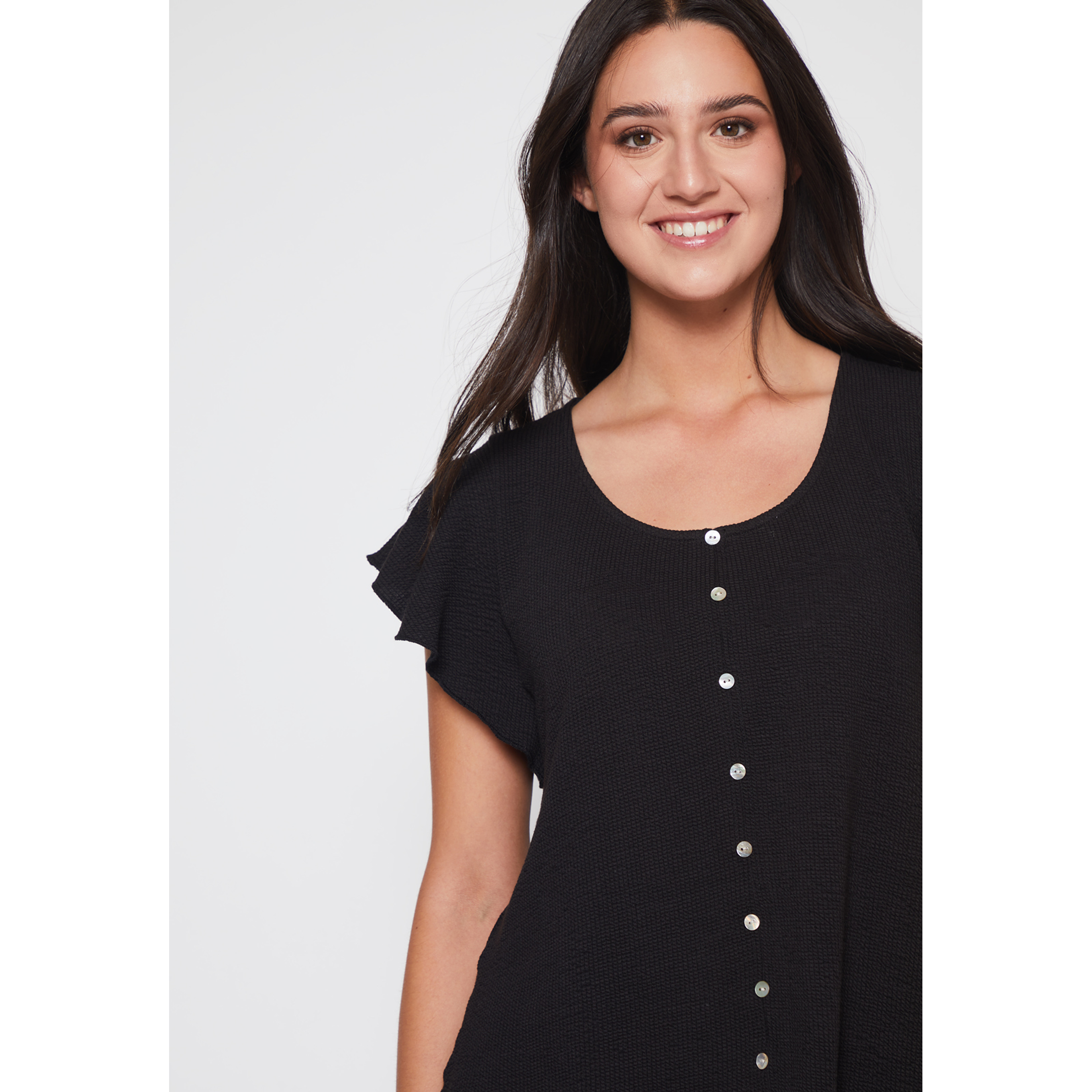 Polera Vuelo Mujer Negro Familyshop 3
