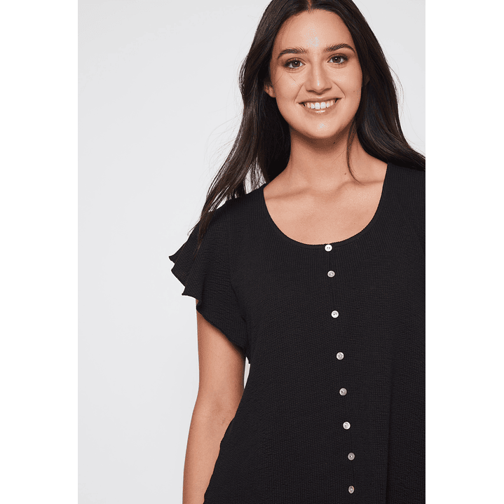 Polera Vuelo Mujer Negro Familyshop 3
