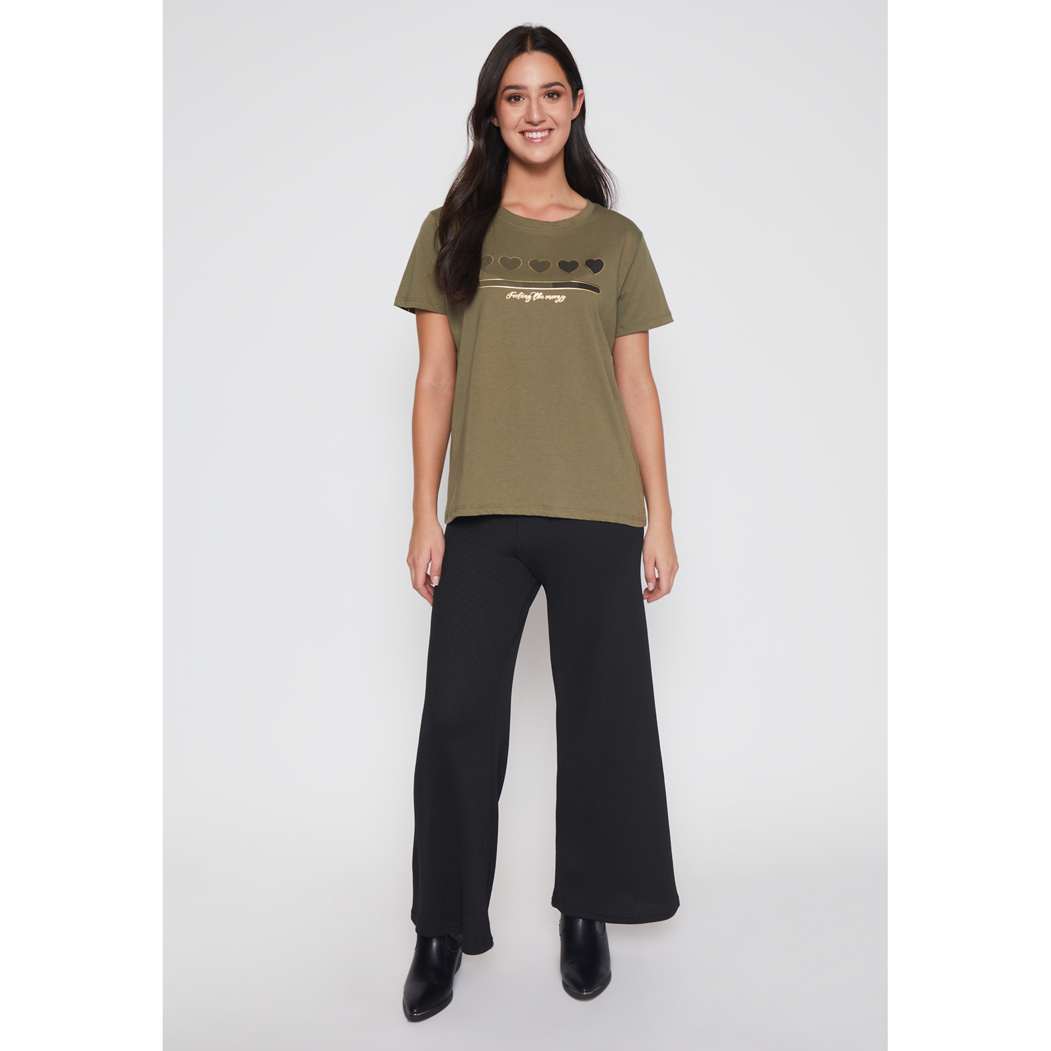 Polera Silver Heart Mujer Verde Familyshop 2