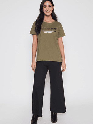 Polera Silver Heart Mujer Verde Familyshop