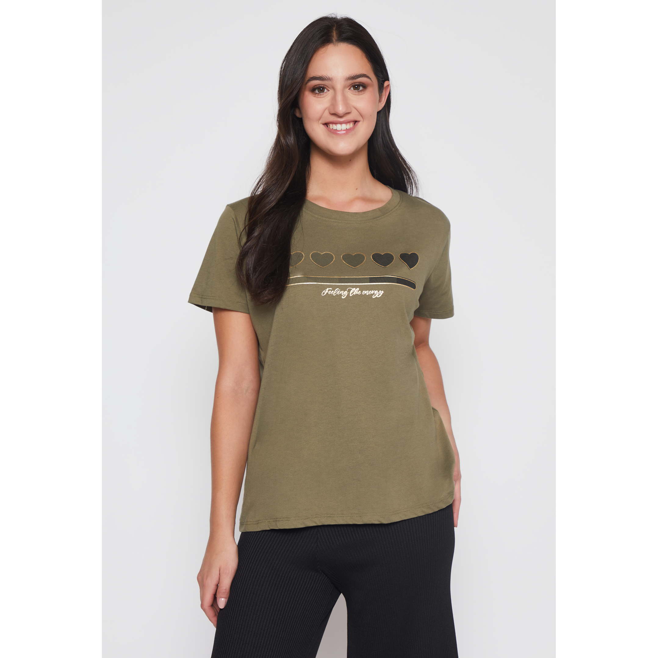 Polera Silver Heart Mujer Verde Familyshop 1