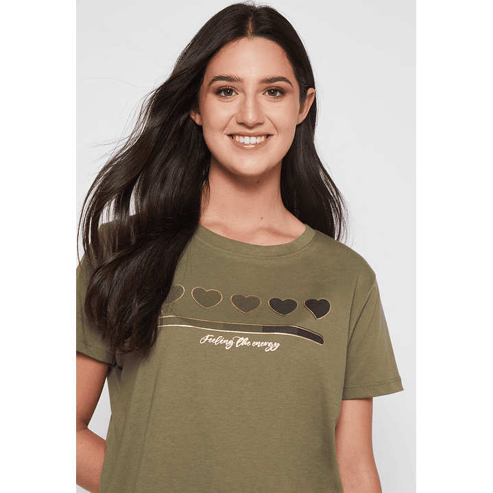 Polera Silver Heart Mujer Verde Familyshop 4