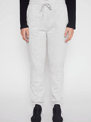 Pantalón Buzo Basic Low Mujer Gris Familyshop