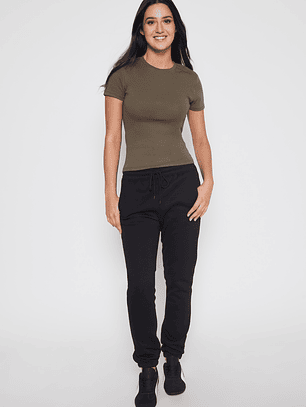 Pantalón Buzo Basic Mujer Negro Familyshop
