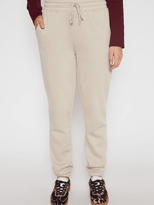 Pantalón Buzo Basic Low Mujer Beige Familyshop