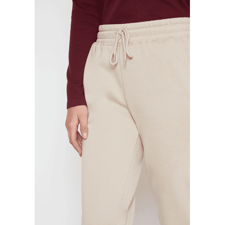 Pantalón Buzo Basic Low Mujer Beige Familyshop 4