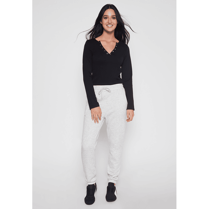 Polera SeamLess Broches Mujer Negro Familyshop 2