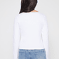 Polera SeamLess Broches Mujer Blanco Familyshop - Miniatura 4