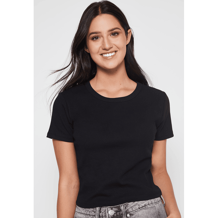 Polera Clásica Mujer Negro Familyshop 3