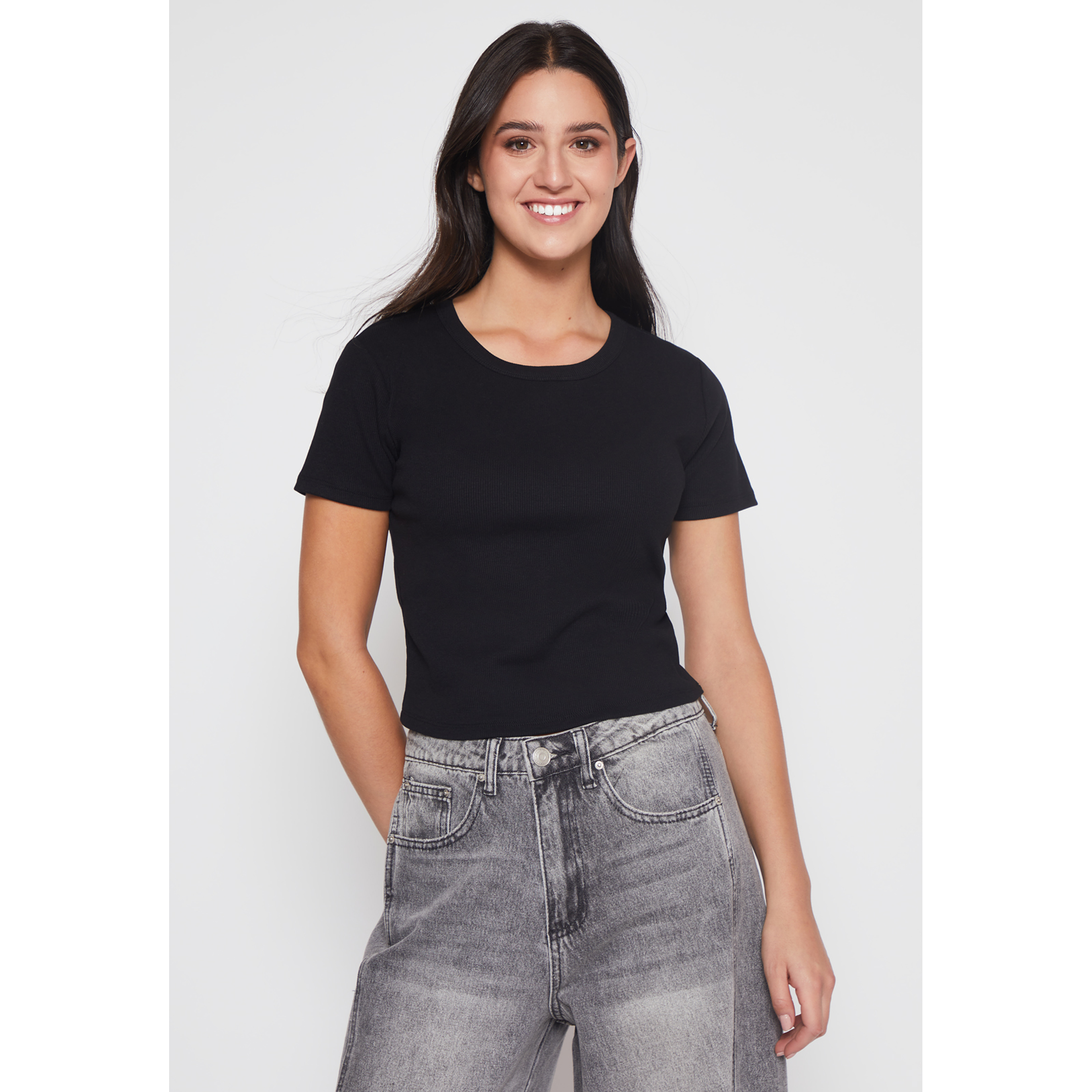 Polera Clásica Mujer Negro Familyshop 1