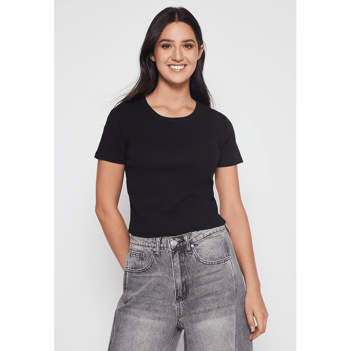 Polera Clásica Mujer Negro Familyshop 1
