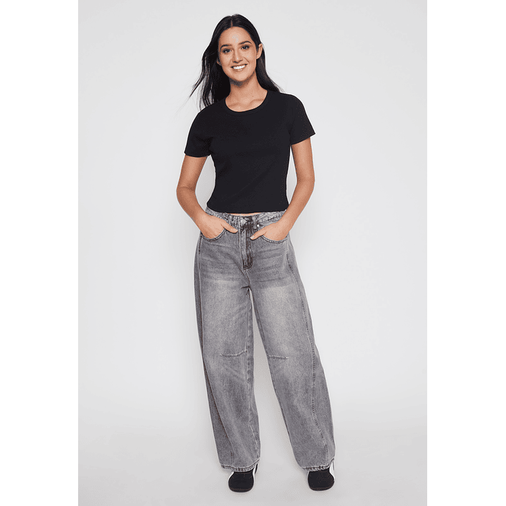 Polera Clásica Mujer Negro Familyshop 2