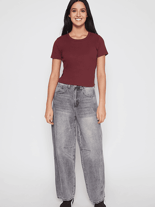 Polera Clásica Mujer Burdeo Familyshop