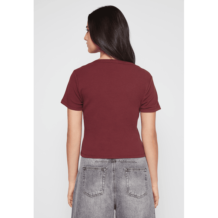 Polera Clásica Mujer Burdeo Familyshop 3
