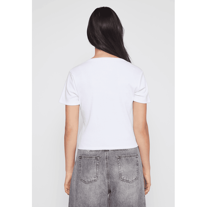 Polera Clásica Mujer Blanco Familyshop 3