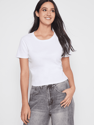 Polera Clásica Mujer Blanco Familyshop