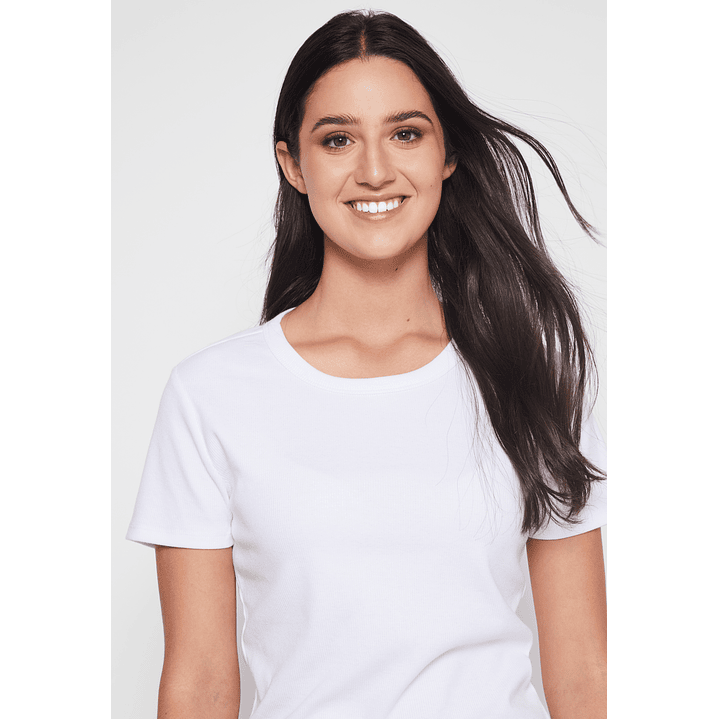 Polera Clásica Mujer Blanco Familyshop 4