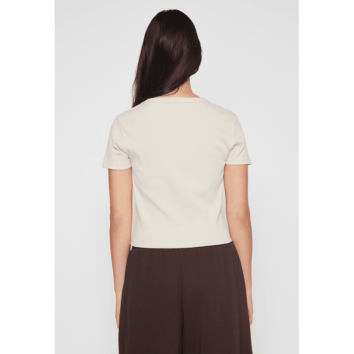 Polera Clásica Mujer Beige Familyshop 3