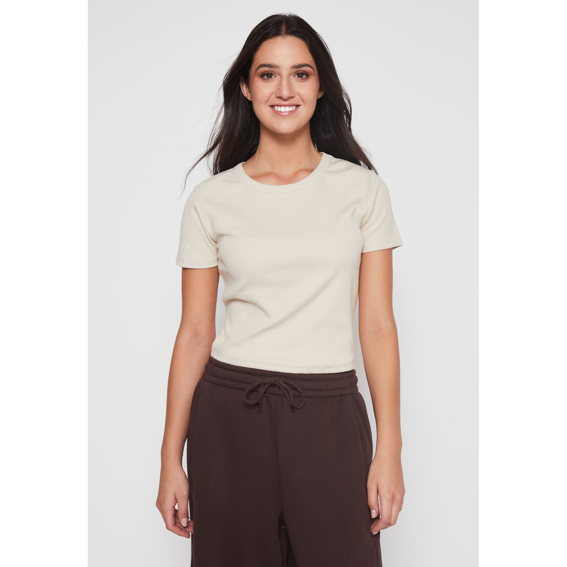 Polera Clásica Mujer Beige Familyshop 1