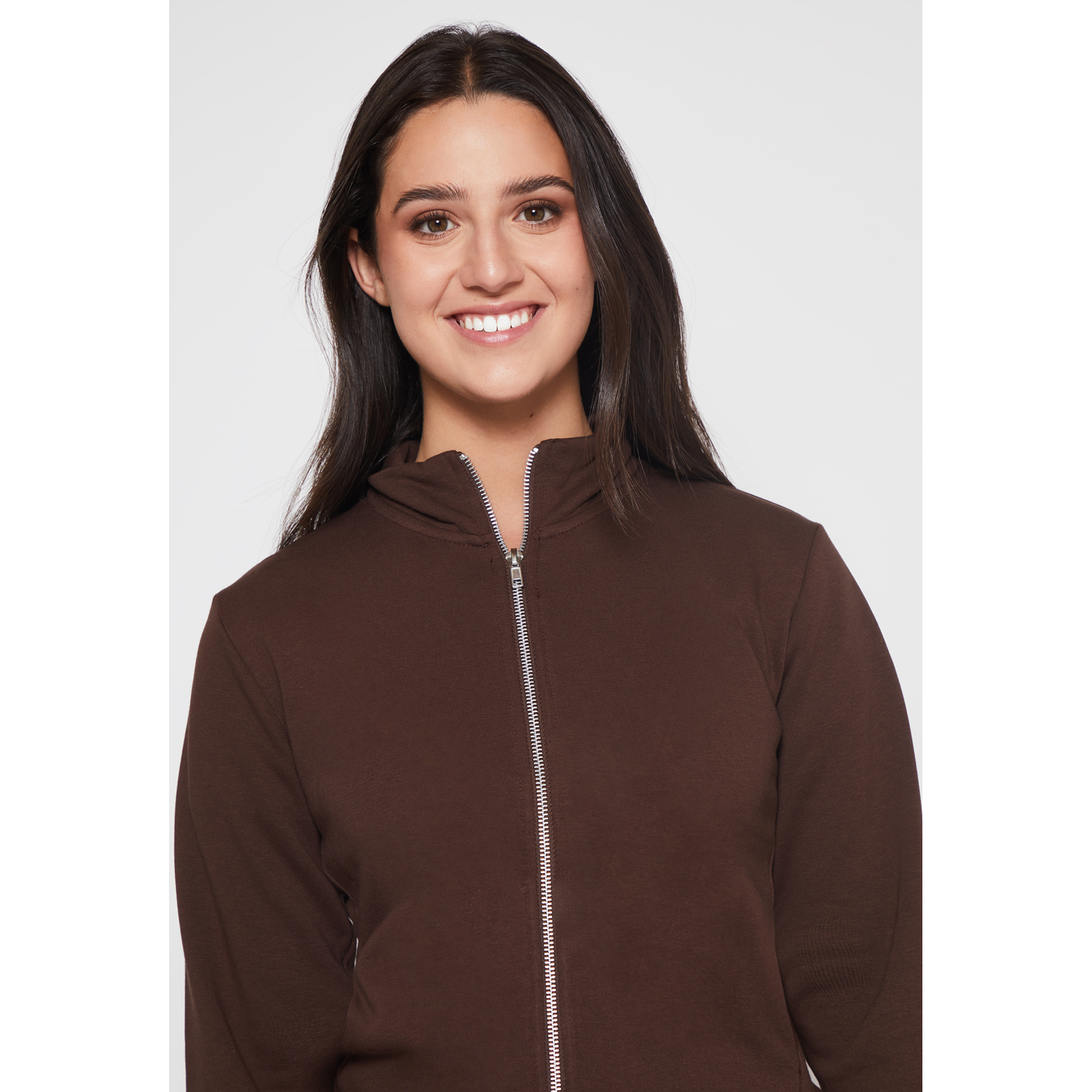 Polerón Ajustado Mujer Café Familyshop 3