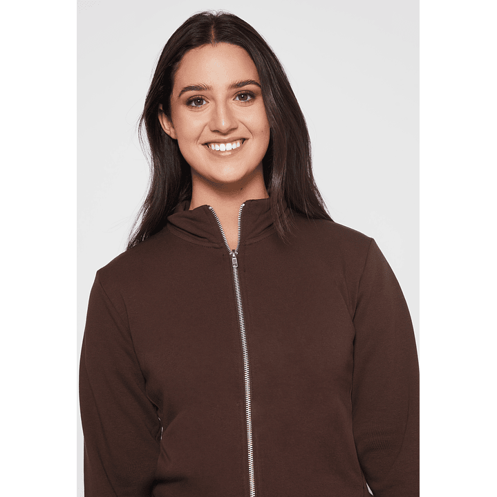 Polerón Ajustado Mujer Café Familyshop 3