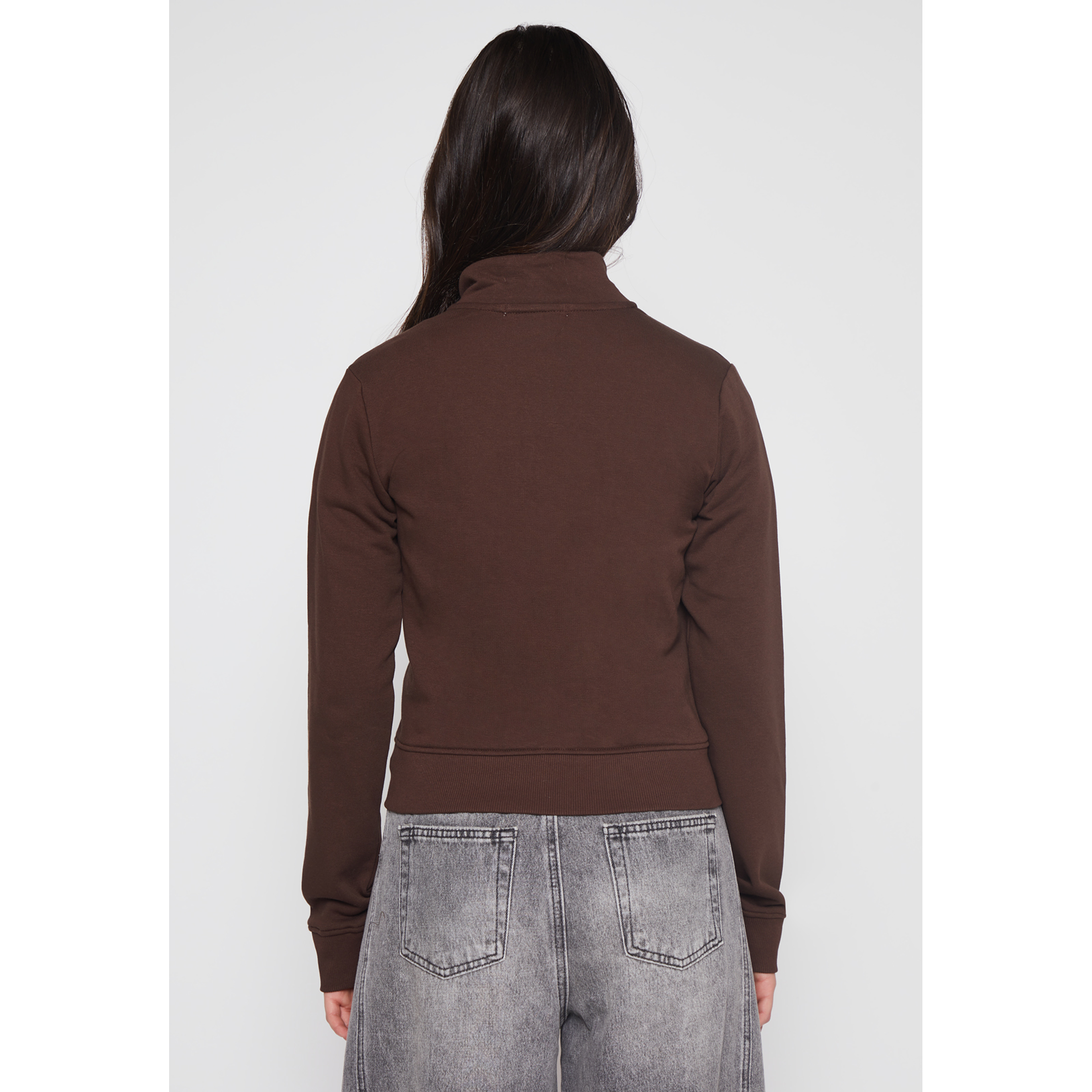 Polerón Ajustado Mujer Café Familyshop 4