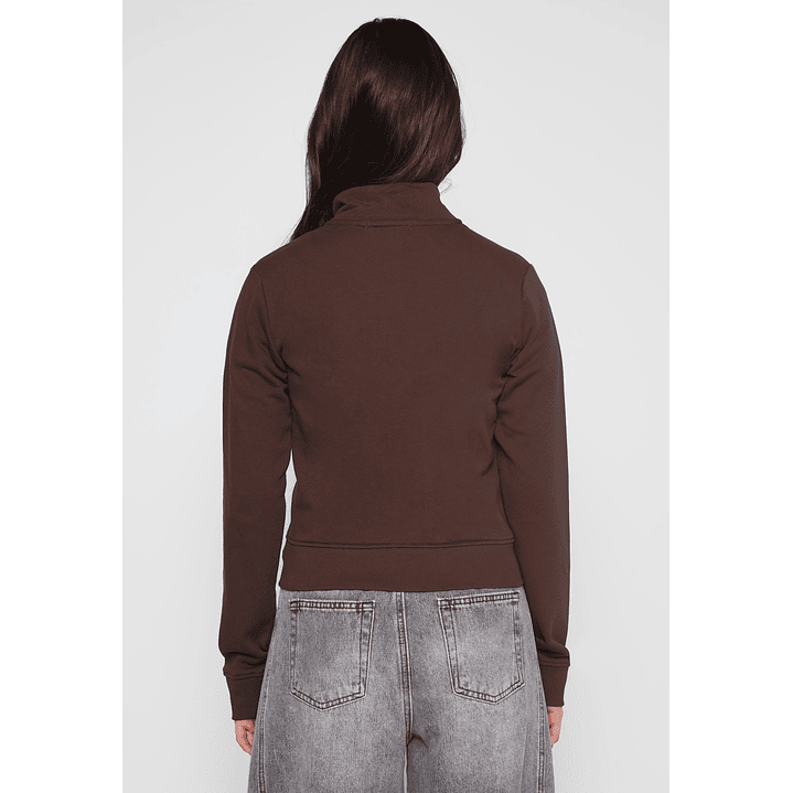 Polerón Ajustado Mujer Café Familyshop 4